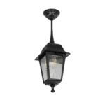 GLOBOSTAR® SOLME 203-0209 Vintage Φωτιστικό Οροφής με Ντουί 1 x E27 AC 220-240V IP44 - Μαύρο - Μ15 x Π15 x Υ27cm