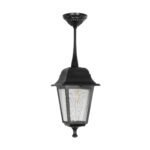 GLOBOSTAR® SOLME 203-0209 Vintage Φωτιστικό Οροφής με Ντουί 1 x E27 AC 220-240V IP44 - Μαύρο - Μ15 x Π15 x Υ27cm - Image 4