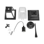 GLOBOSTAR® SOLME 203-0209 Vintage Φωτιστικό Οροφής με Ντουί 1 x E27 AC 220-240V IP44 - Μαύρο - Μ15 x Π15 x Υ27cm - Image 8