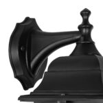GLOBOSTAR® SOLME 203-0211 Vintage Φωτιστικό Τοίχου - Απλίκα με Ντουί 1 x E27 AC 220-240V IP44 - Μαύρο - Μ15 x Π20 x Υ35cm - Image 6