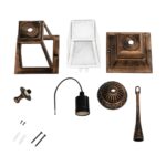 GLOBOSTAR® SOLME 203-0214 Vintage Φωτιστικό Οροφής με Ντουί 1 x E27 AC 220-240V IP44 - Χάλκινο - Μ15 x Π15 x Υ27cm - Image 8