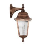 GLOBOSTAR® SOLME 203-0216 Vintage Φωτιστικό Τοίχου - Απλίκα με Ντουί 1 x E27 AC 220-240V IP44 - Χάλκινο - Μ15 x Π20 x Υ35cm - Image 5