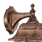 GLOBOSTAR® SOLME 203-0216 Vintage Φωτιστικό Τοίχου - Απλίκα με Ντουί 1 x E27 AC 220-240V IP44 - Χάλκινο - Μ15 x Π20 x Υ35cm - Image 6