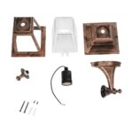 GLOBOSTAR® SOLME 203-0216 Vintage Φωτιστικό Τοίχου - Απλίκα με Ντουί 1 x E27 AC 220-240V IP44 - Χάλκινο - Μ15 x Π20 x Υ35cm - Image 8