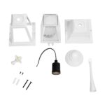 GLOBOSTAR® SOLME 203-0219 Vintage Φωτιστικό Οροφής με Ντουί 1 x E27 AC 220-240V IP44 - Λευκό - Μ15 x Π15 x Υ27cm - Image 8