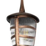 GLOBOSTAR® ZARDIN 203-0224 Vintage Φωτιστικό Οροφής με Ντουί 1 x E27 AC 220-240V IP44 - Χάλκινο - Μ17 x Π17 x Υ42cm - Image 6