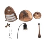 GLOBOSTAR® ZARDIN 203-0224 Vintage Φωτιστικό Οροφής με Ντουί 1 x E27 AC 220-240V IP44 - Χάλκινο - Μ17 x Π17 x Υ42cm - Image 8