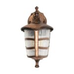 GLOBOSTAR® ZARDIN 203-0226 Vintage Φωτιστικό Τοίχου - Απλίκα με Ντουί 1 x E27 AC 220-240V IP44 - Χάλκινο - Μ17 x Π21 x Υ30cm - Image 4