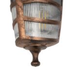 GLOBOSTAR® ZARDIN 203-0226 Vintage Φωτιστικό Τοίχου - Απλίκα με Ντουί 1 x E27 AC 220-240V IP44 - Χάλκινο - Μ17 x Π21 x Υ30cm - Image 7