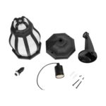 GLOBOSTAR® VERDI 203-0229 Vintage Φωτιστικό Τοίχου - Απλίκα με Ντουί 1 x E27 AC 220-240V IP44 - Μαύρο - Μ18 x Π25 x Υ40cm - Image 8