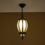 GLOBOSTAR® VERDI 203-0232 Vintage Φωτιστικό Οροφής με Ντουί 1 x E27 AC 220-240V IP44 - Μαύρο - Μ18 x Π18 x Υ33cm - Image 3