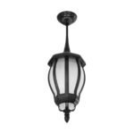 GLOBOSTAR® VERDI 203-0232 Vintage Φωτιστικό Οροφής με Ντουί 1 x E27 AC 220-240V IP44 - Μαύρο - Μ18 x Π18 x Υ33cm - Image 5