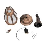 GLOBOSTAR® VERDI 203-0233 Vintage Φωτιστικό Τοίχου - Απλίκα με Ντουί 1 x E27 AC 220-240V IP44 - Χάλκινο - Μ18 x Π25 x Υ40cm - Image 8