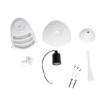 GLOBOSTAR® ZARDIN 203-0237 Vintage Φωτιστικό Οροφής με Ντουί 1 x E27 AC 220-240V IP44 - Λευκό - Μ17 x Π17 x Υ22cm - Image 8