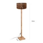 GLOBOSTAR® HOLZ 203-0252 Μοντέρνο Επιδαπέδιο Φωτιστικό με Ντουί 1 x E27 AC 220-240V IP20 - Μπεζ - Μ30 x Π30 x Y140cm - Image 3