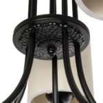 GLOBOSTAR® TRITON 203-0253 Vintage Κρεμαστό Φωτιστικό Οροφής με Ντουί 5 x E27 AC 220-240V IP20 - Μαύρο & Μπεζ - Μ50 x Π50 x Υ48cm - Image 8