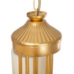 GLOBOSTAR® TRITON 203-0254 Vintage Κρεμαστό Φωτιστικό Οροφής με Ντουί 5 x E27 AC 220-240V IP20 - Χρυσό & Μπεζ - Μ50 x Π50 x Υ48cm - Image 10