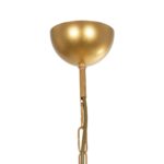 GLOBOSTAR® TRITON 203-0254 Vintage Κρεμαστό Φωτιστικό Οροφής με Ντουί 5 x E27 AC 220-240V IP20 - Χρυσό & Μπεζ - Μ50 x Π50 x Υ48cm - Image 11