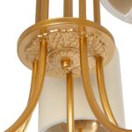 GLOBOSTAR® TRITON 203-0254 Vintage Κρεμαστό Φωτιστικό Οροφής με Ντουί 5 x E27 AC 220-240V IP20 - Χρυσό & Μπεζ - Μ50 x Π50 x Υ48cm - Image 8