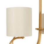 GLOBOSTAR® TRITON 203-0254 Vintage Κρεμαστό Φωτιστικό Οροφής με Ντουί 5 x E27 AC 220-240V IP20 - Χρυσό & Μπεζ - Μ50 x Π50 x Υ48cm - Image 9