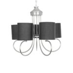 GLOBOSTAR® TRITON 203-0255 Vintage Κρεμαστό Φωτιστικό Οροφής με Ντουί 5 x E27 AC 220-240V IP20 - Ασημί & Γκρι - Μ50 x Π50 x Υ48cm - Image 5