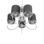 GLOBOSTAR® TRITON 203-0255 Vintage Κρεμαστό Φωτιστικό Οροφής με Ντουί 5 x E27 AC 220-240V IP20 - Ασημί & Γκρι - Μ50 x Π50 x Υ48cm - Image 6