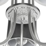 GLOBOSTAR® TRITON 203-0255 Vintage Κρεμαστό Φωτιστικό Οροφής με Ντουί 5 x E27 AC 220-240V IP20 - Ασημί & Γκρι - Μ50 x Π50 x Υ48cm - Image 8