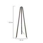 GLOBOSTAR® TRIPOD 203-0257 Μοντέρνο Επιδαπέδιο Φωτιστικό με Ντουί 1 x E27 AC 220-240V IP20 - Καφέ - Μ38 x Π38 x Υ120cm - Image 3