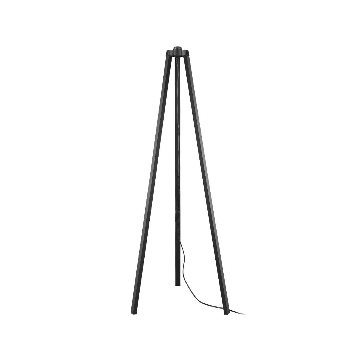 203_0258_0 GLOBOSTAR® TRIPOD 203-0258 Μοντέρνο Επιδαπέδιο Φωτιστικό με Ντουί 1 x E27 AC 220-240V IP20 - Μαύρο - Μ38 x Π38 x Υ120cm - Image 1
