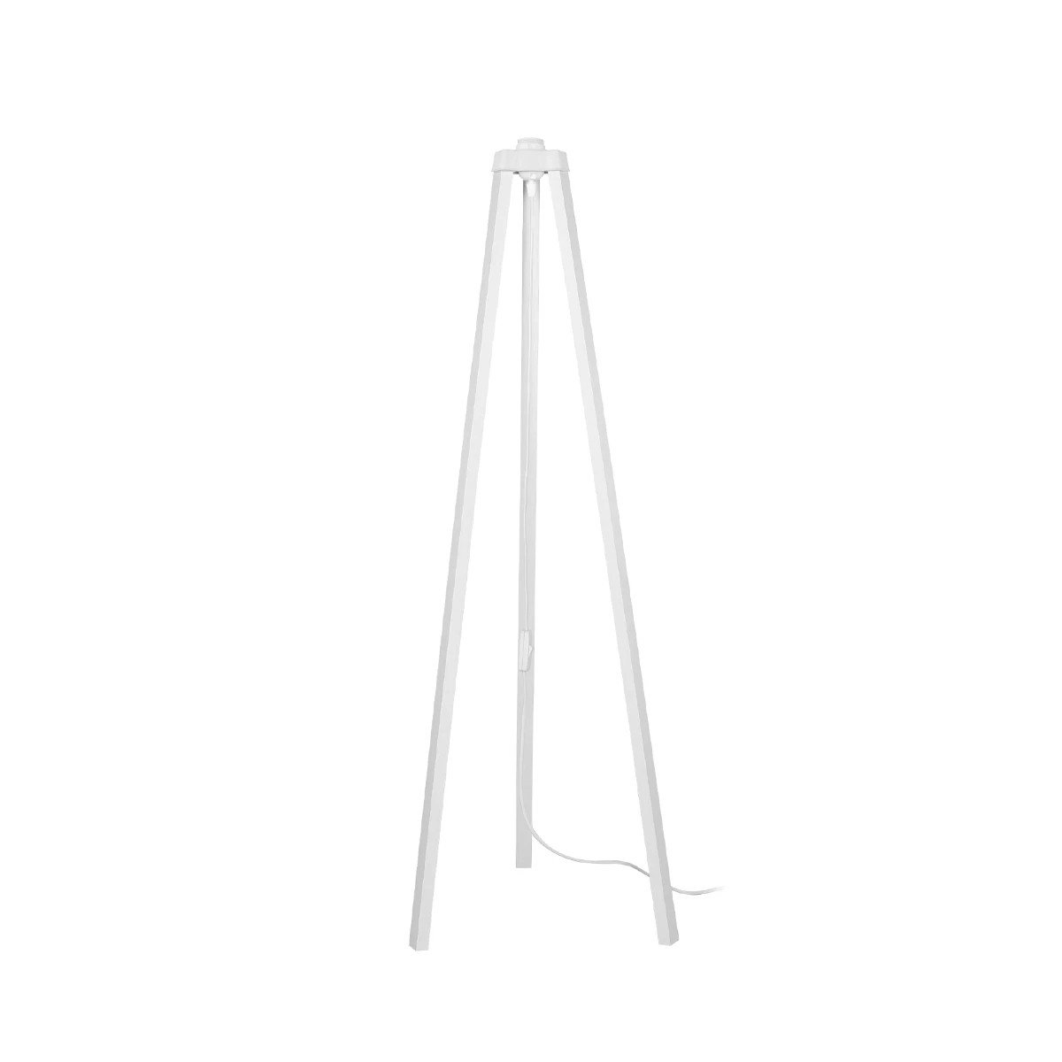 203_0259_0 GLOBOSTAR® TRIPOD 203-0259 Μοντέρνο Επιδαπέδιο Φωτιστικό με Ντουί 1 x E27 AC 220-240V IP20 - Λευκό - Μ38 x Π38 x Υ120cm - Image 1