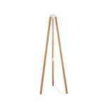 GLOBOSTAR® TRIPOD 203-0260 Μοντέρνο Επιδαπέδιο Φωτιστικό με Ντουί 1 x E27 AC 220-240V IP20 - Μπεζ - Μ38 x Π38 x Υ120cm