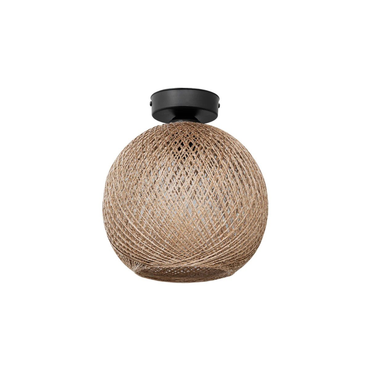 203_0270_0 GLOBOSTAR® CORDE 203-0270 Μοντέρνο Φωτιστικό Οροφής με Ντουί 1 x E27 AC 220-240V IP20 - Μπεζ - Μ25 x Π25 x Υ26cm - Image 1