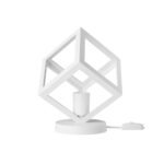 GLOBOSTAR® DISE 203-0273 Μοντέρνο Επιτραπέζιο Φωτιστικό Πορτατίφ με Ντουί 1 x E27 AC 220-240V IP20 - Λευκό - Μ28 x Π28 x Υ29cm