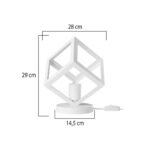 GLOBOSTAR® DISE 203-0273 Μοντέρνο Επιτραπέζιο Φωτιστικό Πορτατίφ με Ντουί 1 x E27 AC 220-240V IP20 - Λευκό - Μ28 x Π28 x Υ29cm - Image 4