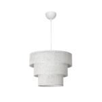 GLOBOSTAR® LEVEL 203-0275 Μοντέρνο Κρεμαστό Φωτιστικό Οροφής με Ντουί 1 x E27 AC 220-240V IP20 - Λευκό - Μ38 x Π38 x Υ30cm