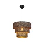 GLOBOSTAR® LEVEL 203-0276 Μοντέρνο Κρεμαστό Φωτιστικό Οροφής με Ντουί 1 x E27 AC 220-240V IP20 - Γκρι - Μ38 x Π38 x Υ30cm - Image 3