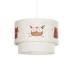 GLOBOSTAR® OWL 204-0001 Παιδικό Κρεμαστό Φωτιστικό Οροφής με Ντουί 1 x E27 AC 220-240V IP20 - Πολύχρωμο - Μ30 x Π30 x Υ24cm