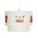 GLOBOSTAR® OWL 204-0001 Παιδικό Κρεμαστό Φωτιστικό Οροφής με Ντουί 1 x E27 AC 220-240V IP20 - Πολύχρωμο - Μ30 x Π30 x Υ24cm - Image 5