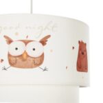 GLOBOSTAR® OWL 204-0001 Παιδικό Κρεμαστό Φωτιστικό Οροφής με Ντουί 1 x E27 AC 220-240V IP20 - Πολύχρωμο - Μ30 x Π30 x Υ24cm - Image 8