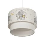 GLOBOSTAR® ELEPHANT 204-0002 Παιδικό Κρεμαστό Φωτιστικό Οροφής με Ντουί 1 x E27 AC 220-240V IP20 - Πολύχρωμο - Μ30 x Π30 x Υ24cm - Image 6