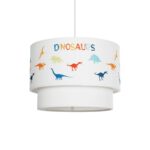 GLOBOSTAR® DINO 204-0006 Παιδικό Κρεμαστό Φωτιστικό Οροφής με Ντουί 1 x E27 AC 220-240V IP20 - Πολύχρωμο - Μ30 x Π30 x Υ24cm