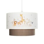 GLOBOSTAR® GIRAFFE 204-0008 Παιδικό Κρεμαστό Φωτιστικό Οροφής με Ντουί 1 x E27 AC 220-240V IP20 - Πολύχρωμο - Μ30 x Π30 x Υ24cm - Image 5