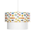 GLOBOSTAR® TRAIN 204-0009 Παιδικό Κρεμαστό Φωτιστικό Οροφής με Ντουί 1 x E27 AC 220-240V IP20 - Πολύχρωμο - Μ30 x Π30 x Υ24cm - Image 5