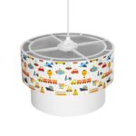 GLOBOSTAR® TRAIN 204-0009 Παιδικό Κρεμαστό Φωτιστικό Οροφής με Ντουί 1 x E27 AC 220-240V IP20 - Πολύχρωμο - Μ30 x Π30 x Υ24cm - Image 7