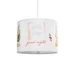 GLOBOSTAR® GIRLSCLUB 204-0010 Παιδικό Κρεμαστό Φωτιστικό Οροφής με Ντουί 1 x E27 AC 220-240V IP20 - Πολύχρωμο - Μ28 x Π28 x Υ24cm