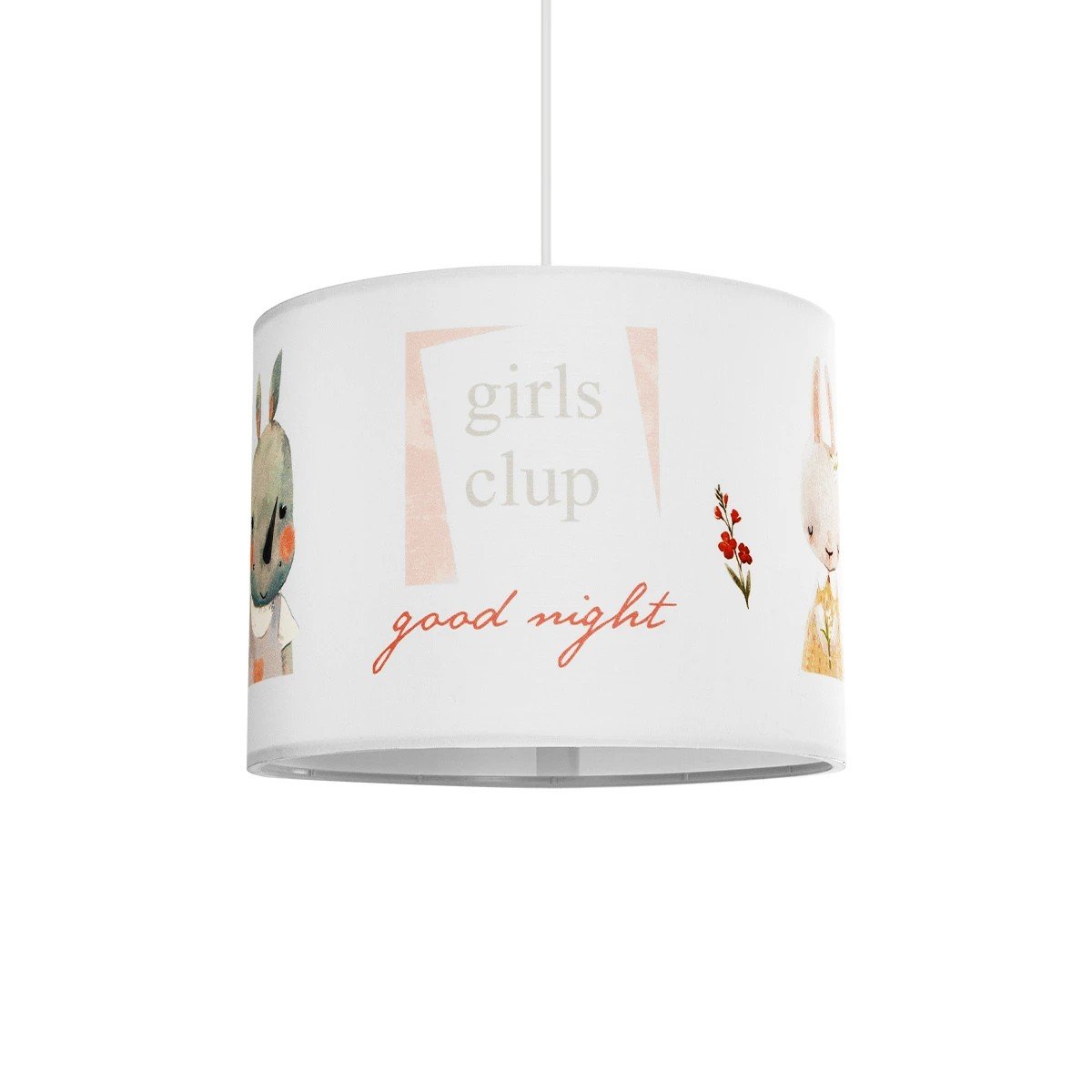 204_0010_0 GLOBOSTAR® GIRLSCLUB 204-0010 Παιδικό Κρεμαστό Φωτιστικό Οροφής με Ντουί 1 x E27 AC 220-240V IP20 - Πολύχρωμο - Μ28 x Π28 x Υ24cm - Image 1