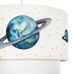 GLOBOSTAR® SATURN 204-0012 Παιδικό Κρεμαστό Φωτιστικό Οροφής με Ντουί 1 x E27 AC 220-240V IP20 - Πολύχρωμο - Μ30 x Π30 x Υ24cm - Image 8