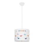 GLOBOSTAR® DINO 204-0014 Παιδικό Κρεμαστό Φωτιστικό Οροφής με Ντουί 1 x E27 AC 220-240V IP20 - Πολύχρωμο - Μ28 x Π28 x Υ24cm - Image 4