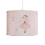 GLOBOSTAR® BALLERINA 204-0015 Παιδικό Κρεμαστό Φωτιστικό Οροφής με Ντουί 1 x E27 AC 220-240V IP20 - Ροζ - Μ28 x Π28 x Υ24cm - Image 5