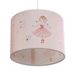 GLOBOSTAR® BALLERINA 204-0015 Παιδικό Κρεμαστό Φωτιστικό Οροφής με Ντουί 1 x E27 AC 220-240V IP20 - Ροζ - Μ28 x Π28 x Υ24cm - Image 6